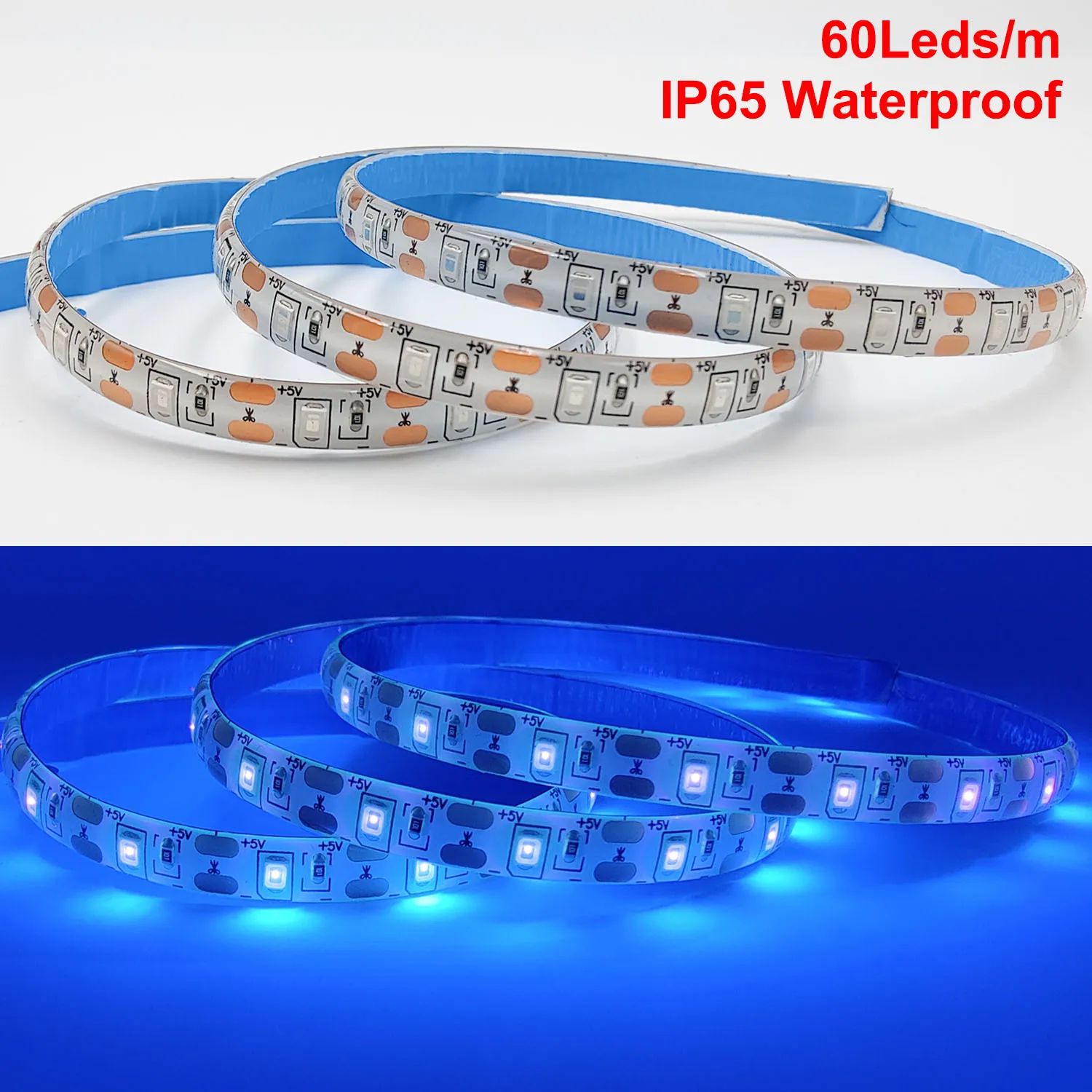 5V UV Ultraviolet 395-405nm led strip black light 2835 SMD 60led/m Waterproof tape lamp for DJ Fluorescence party 
5V UV Ultraviolet 395-405nm led strip black light 2835 SMD 60led/m Waterproof tape lamp for DJ Fluorescence party