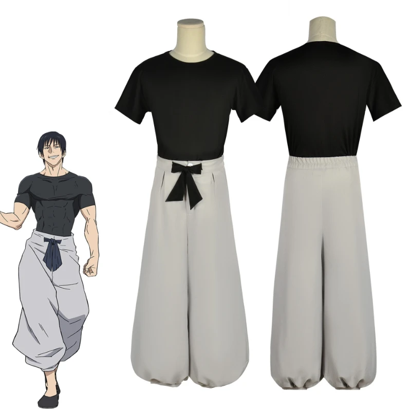 Jujutsu Kaisen Fushiguro Toji Cosplay Costume Full Set with T-shirt Pants for Halloween Cosplay Anime Events
Jujutsu Kaisen Fushiguro Toji Cosplay Costume Full Set with T-shirt Pants for Halloween Cosplay Anime Events