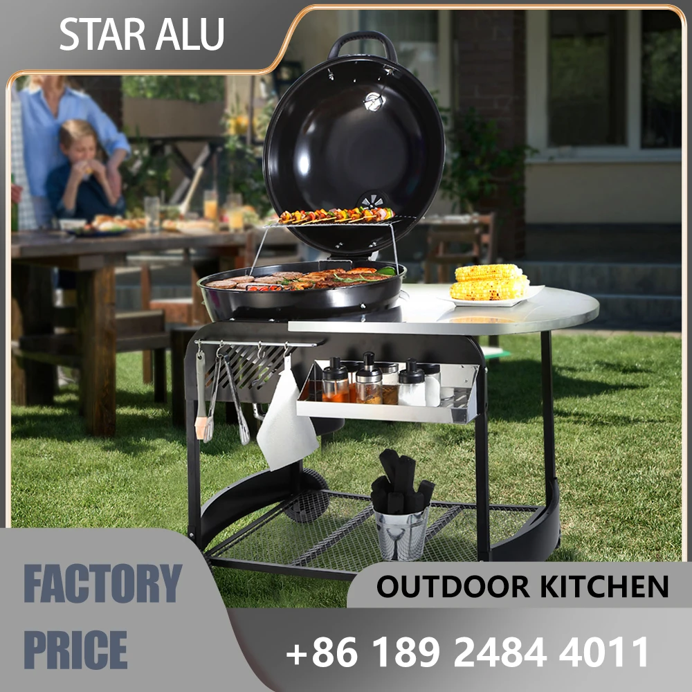Portable Charcoal Grill/Smoker - Apple shaped outdoor grill with brake wheels, suitable for patios, camping, and backyards
Portable Charcoal Grill/Smoker - Apple shaped outdoor grill with brake wheels, suitable for patios, camping, and backyards