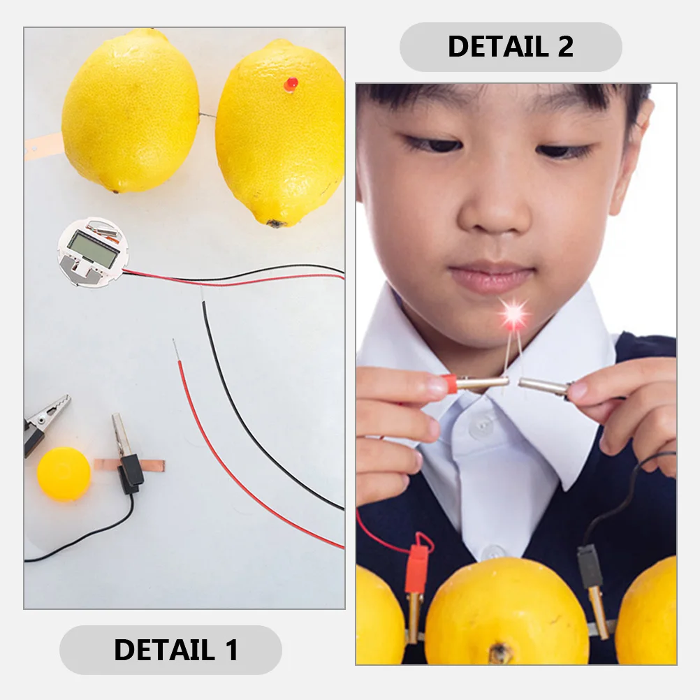 2 Sets Fruit Experiment Kit Science Projects Potato Clock DIY Lab Kids Educational Toy Zinc Copper Plates
2 Sets Fruit Experiment Kit Science Projects Potato Clock DIY Lab Kids Educational Toy Zinc Copper Plates