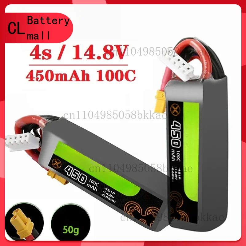 4S 14.8V 450mAh 100C LiPo Battery For RC Helicopter Quadcopter FPV Racing Drone Parts With XT30 Plug 14.8v Drone Battery
4S 14.8V 450mAh 100C LiPo Battery For RC Helicopter Quadcopter FPV Racing Drone Parts With XT30 Plug 14.8v Drone Battery