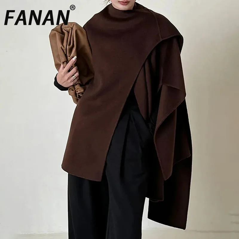 FANAN Lamb Double-sided 100% Wool Sclaf Neck Design Coats Solid Long Sleeve Office Lady Warm Fit Jackets 2025 Spring New
FANAN Lamb Double-sided 100% Wool Sclaf Neck Design Coats Solid Long Sleeve Office Lady Warm Fit Jackets 2025 Spring New