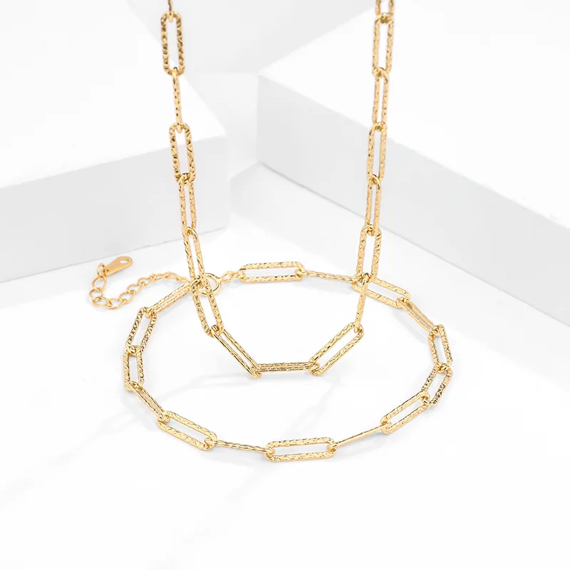 VANA Fashion Minimalist Unisex Jewelry S925 18K Gold Plated 925 Sterling Silver Cable Chain Bracelet Necklace Jewelry Sets
VANA Fashion Minimalist Unisex Jewelry S925 18K Gold Plated 925 Sterling Silver Cable Chain Bracelet Necklace Jewelry Sets