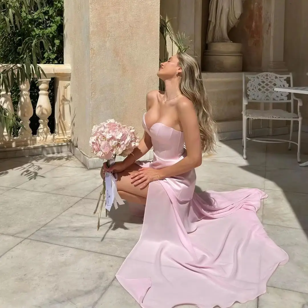 MD Modern Baby Pink A-line Evening Dresses Stain Sexy Sweetheart Saudi Arabic Sleeveless Floor-length Prom Gown Customized 2025
MD Modern Baby Pink A-line Evening Dresses Stain Sexy Sweetheart Saudi Arabic Sleeveless Floor-length Prom Gown Customized 2025