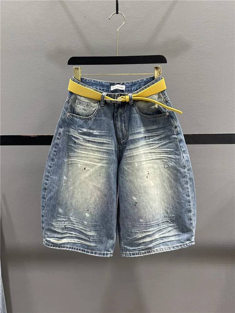 American Retro Splashed Ink Wide Leg Jeans Women's Summer Design Loose Balloon Knife Pants High Waist Denim Casual Jeans
American Retro Splashed Ink Wide Leg Jeans Women's Summer Design Loose Balloon Knife Pants High Waist Denim Casual Jeans