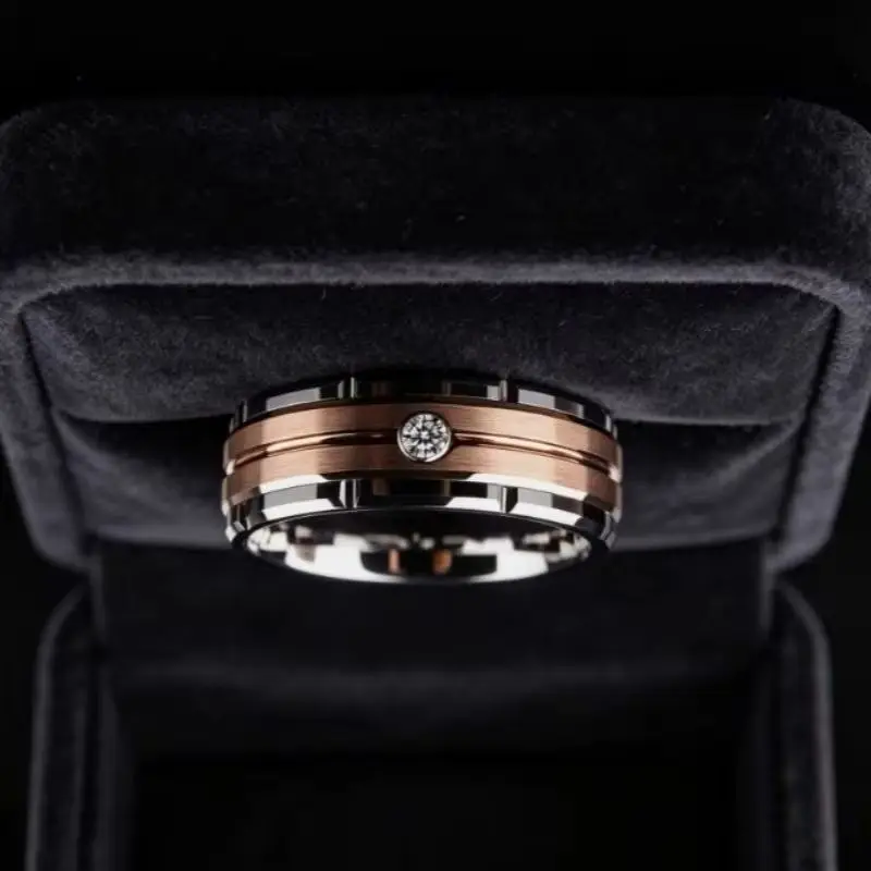 Stainless Steel Men's Fashion Ring Two-color Electroplating Simple Design Jewelry Accessory Available in Sizes 6-13
Stainless Steel Men's Fashion Ring Two-color Electroplating Simple Design Jewelry Accessory Available in Sizes 6-13