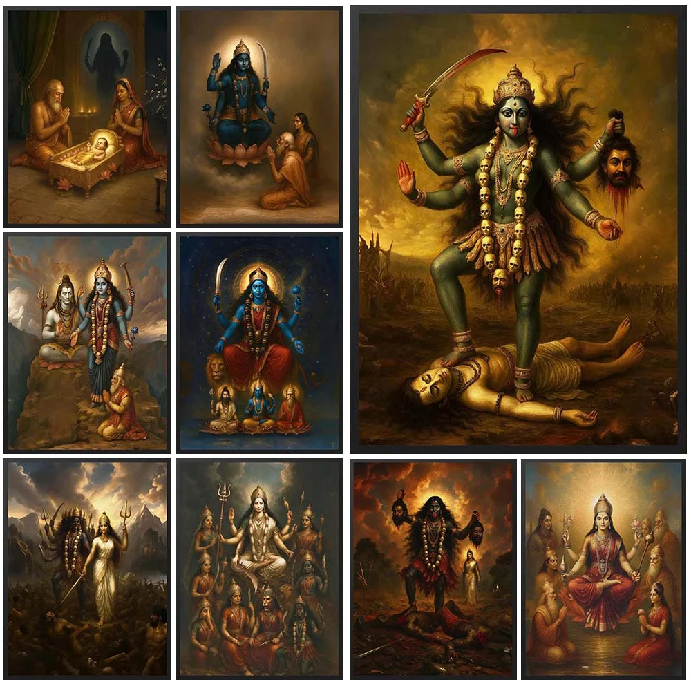 Hinduism Goddess Kali Saraswati Lakshmi Durga Parvati Ganga Poster Wall Pictures For Church Wall Art Canvas Painting Unframed
Hinduism Goddess Kali Saraswati Lakshmi Durga Parvati Ganga Poster Wall Pictures For Church Wall Art Canvas Painting Unframed