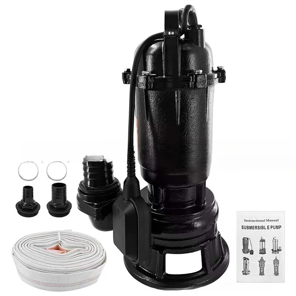 Electric submersible pump, 220V household sewage 2" 1HP small sewage pump, with fire water strap, dirty water sludge pump
Electric submersible pump, 220V household sewage 2" 1HP small sewage pump, with fire water strap, dirty water sludge pump