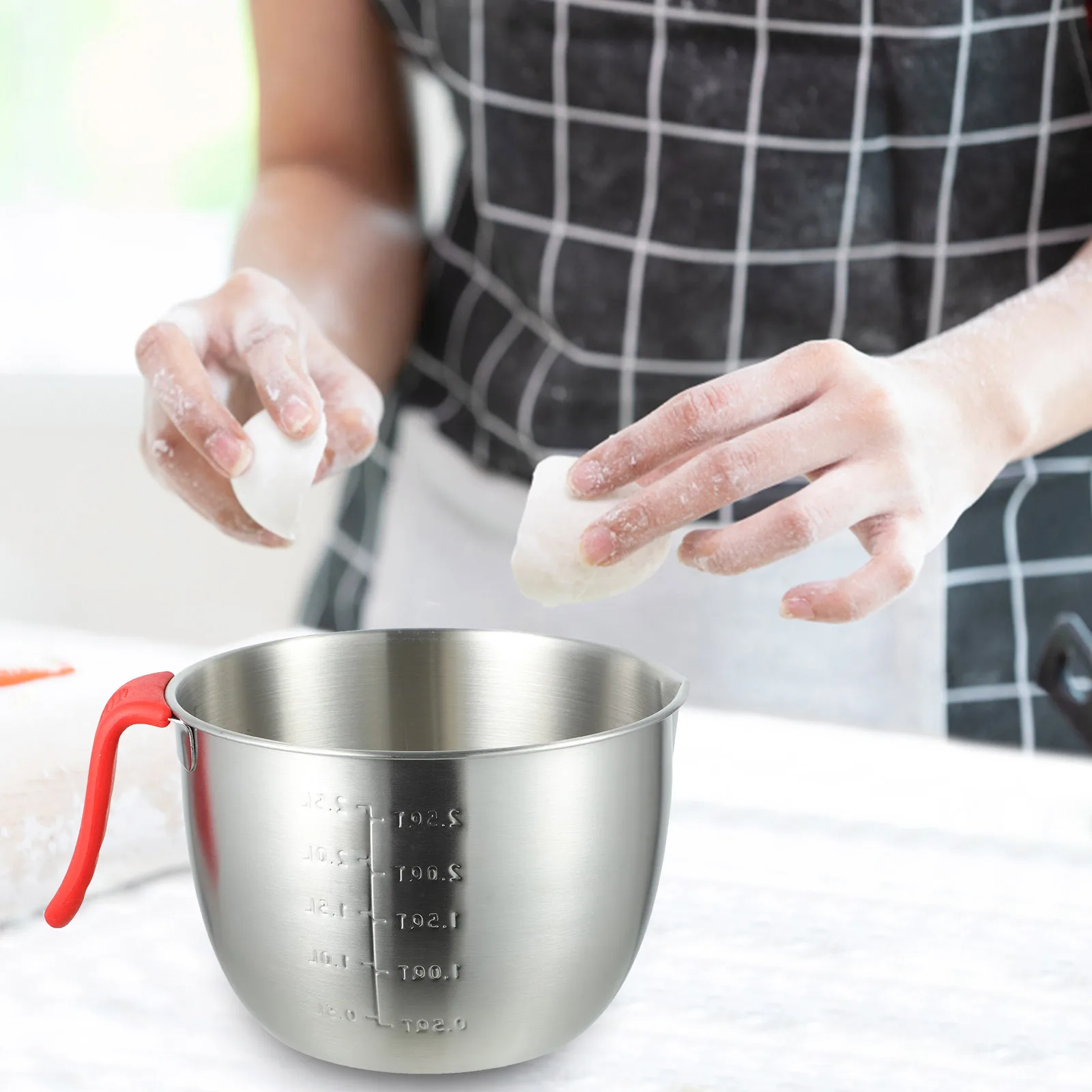 Egg Beater Mixing Bowl with Stable Bottom Design Batter Lid Steel Stainless Bowls Lids Large Splash-proof
Egg Beater Mixing Bowl with Stable Bottom Design Batter Lid Steel Stainless Bowls Lids Large Splash-proof