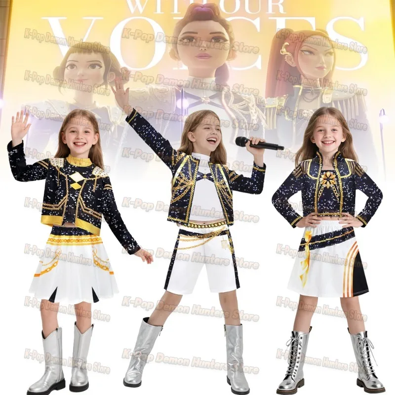 KPop Rumi Mira Zoey Cosplay Costume Black Coat Singing Suit Song-Promotion Costume Women Halloween Party Role Playing Outfit
KPop Rumi Mira Zoey Cosplay Costume Black Coat Singing Suit Song-Promotion Costume Women Halloween Party Role Playing Outfit
