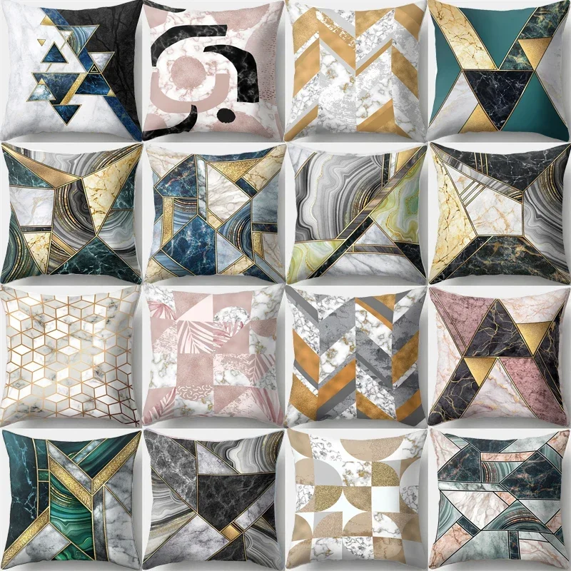 Gold Patchwork Geometric Cushion Cover 45x45cm Simple Marble Printed Polyester Pillowcase Living Room Decorative
Gold Patchwork Geometric Cushion Cover 45x45cm Simple Marble Printed Polyester Pillowcase Living Room Decorative
