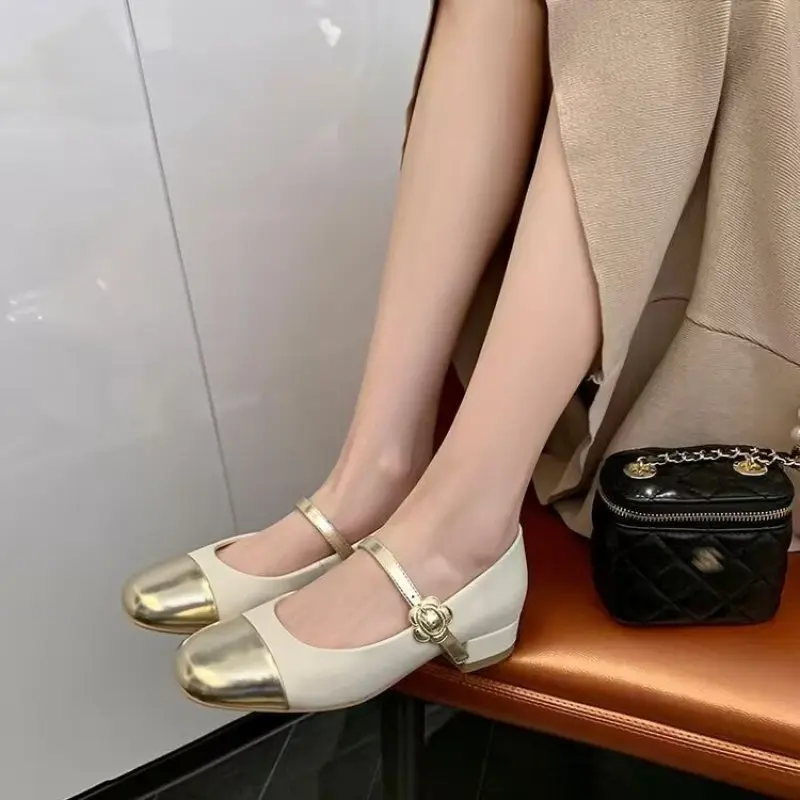 New Women Sandals Square Toe Mary Janes Gold Toe Pumps Patchwork Mid Heels Dress Shoes Mixed Color Designer Zapatos Mujer New
New Women Sandals Square Toe Mary Janes Gold Toe Pumps Patchwork Mid Heels Dress Shoes Mixed Color Designer Zapatos Mujer New