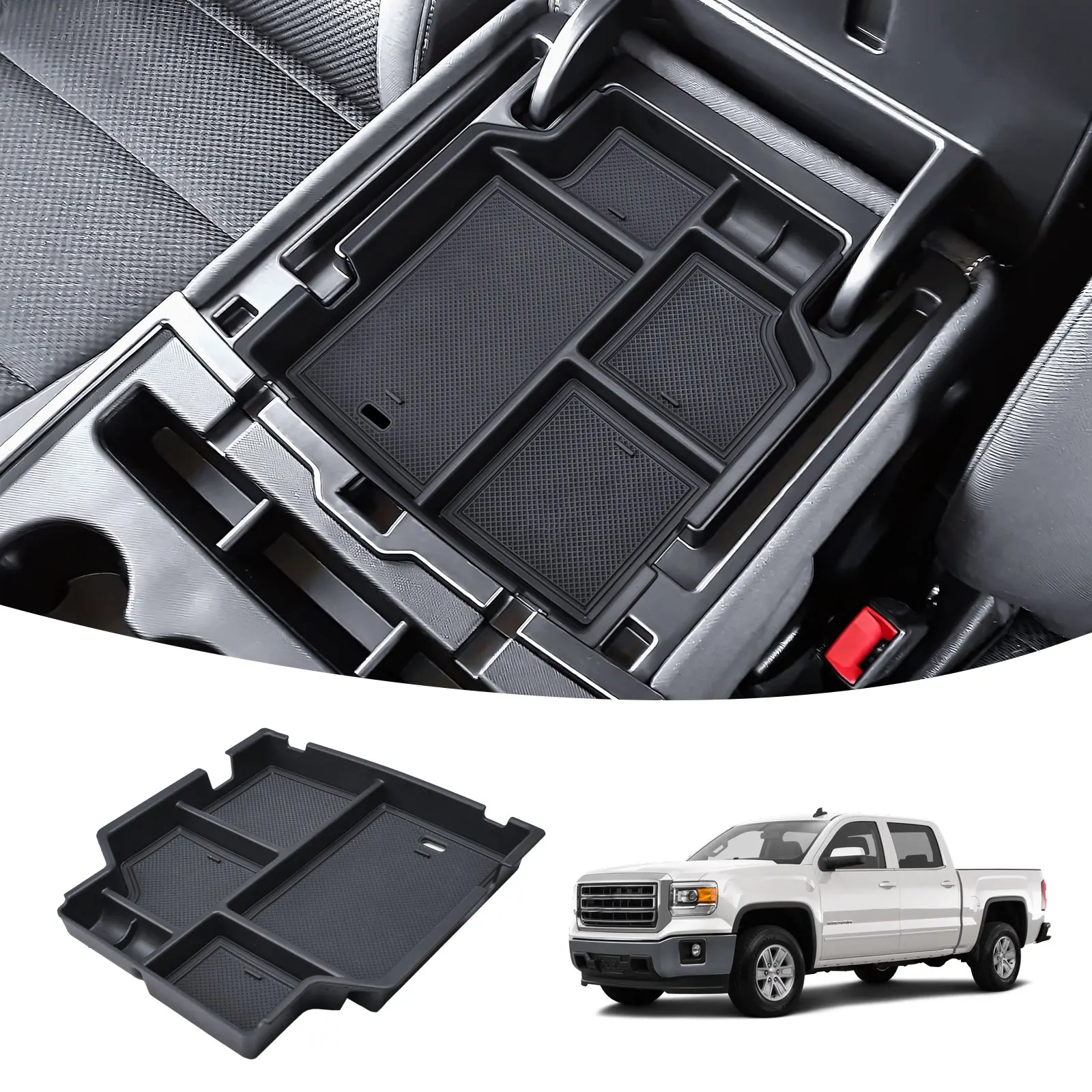 HGWEI Armrest Storage Box Tray For 2014-2018 Chevy Silverado 1500/GMC Sierra 1500 Center Console Organizer Interior Storage Box
HGWEI Armrest Storage Box Tray For 2014-2018 Chevy Silverado 1500/GMC Sierra 1500 Center Console Organizer Interior Storage Box