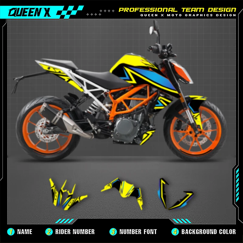 Queen X MOTOR Graphics Decals Stickers For KTM DUKE 125 390 2017 2018-2020 Motorcycle Accessories Numer Name Custom
Queen X MOTOR Graphics Decals Stickers For KTM DUKE 125 390 2017 2018-2020 Motorcycle Accessories Numer Name Custom