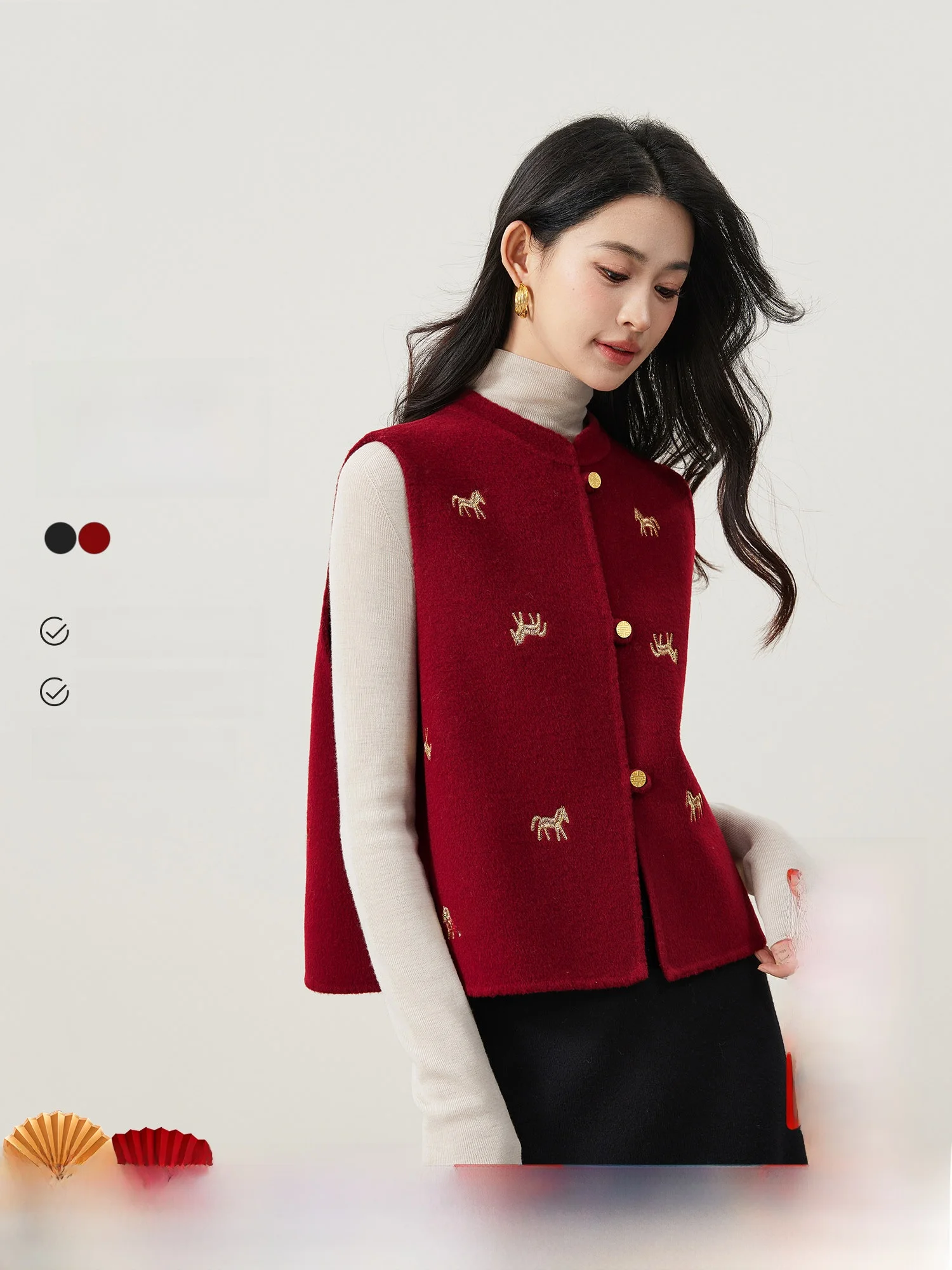 Новая китайская шерстяная жилетка Sle 25 для женщин, осенне-зимняя, с вышивкой, средней длины, верхняя одежда, модная
Новая китайская шерстяная жилетка Sle 25 для женщин, осенне-зимняя, с вышивкой, средней длины, верхняя одежда, модная