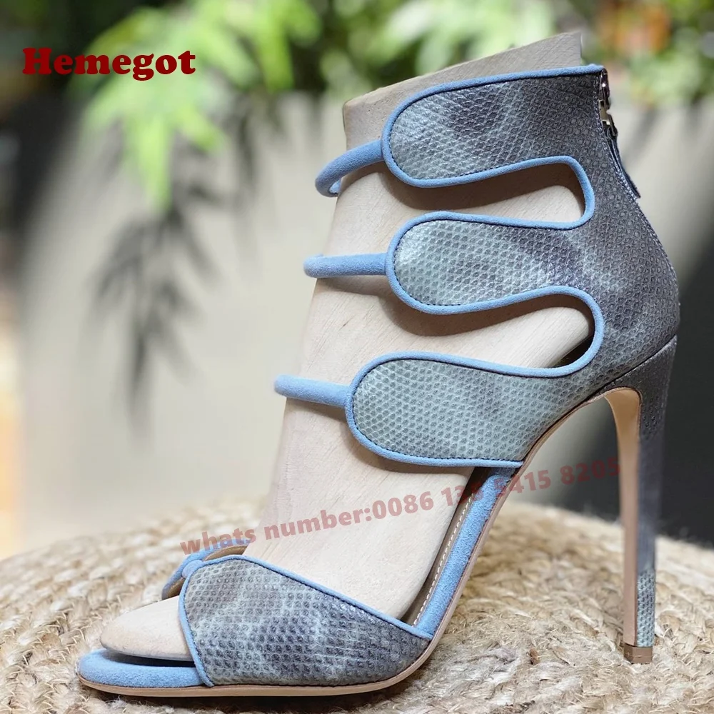 Blue Cut-Out Sandals Open Toe Stiletto Heels Women's Sandals 2025 New Summer Back Zipper Side Air Luxury Party Shoes Sexy
Blue Cut-Out Sandals Open Toe Stiletto Heels Women's Sandals 2025 New Summer Back Zipper Side Air Luxury Party Shoes Sexy