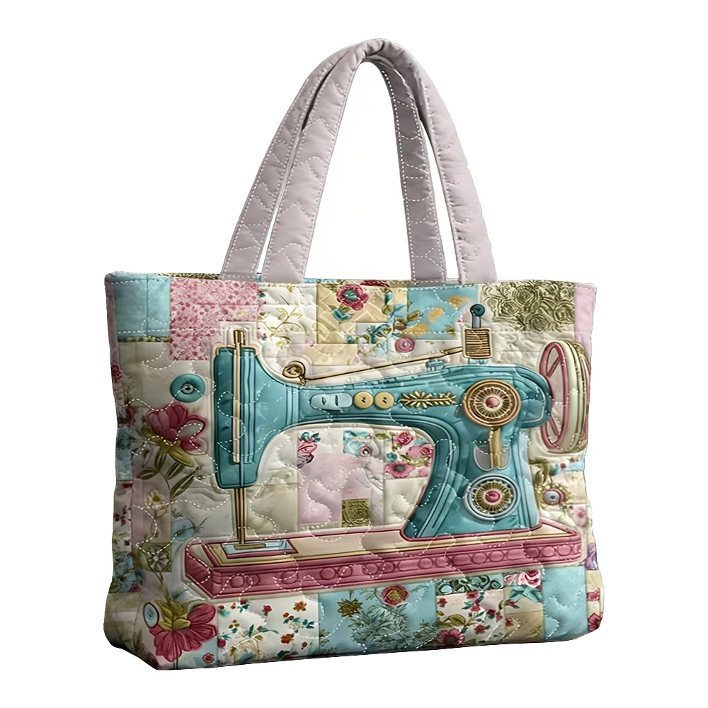 Sewing Machine Print Quilted Tote 3D Floral Floral Travel Tote HandBag Women Daily Shopping Bags
Sewing Machine Print Quilted Tote 3D Floral Floral Travel Tote HandBag Women Daily Shopping Bags