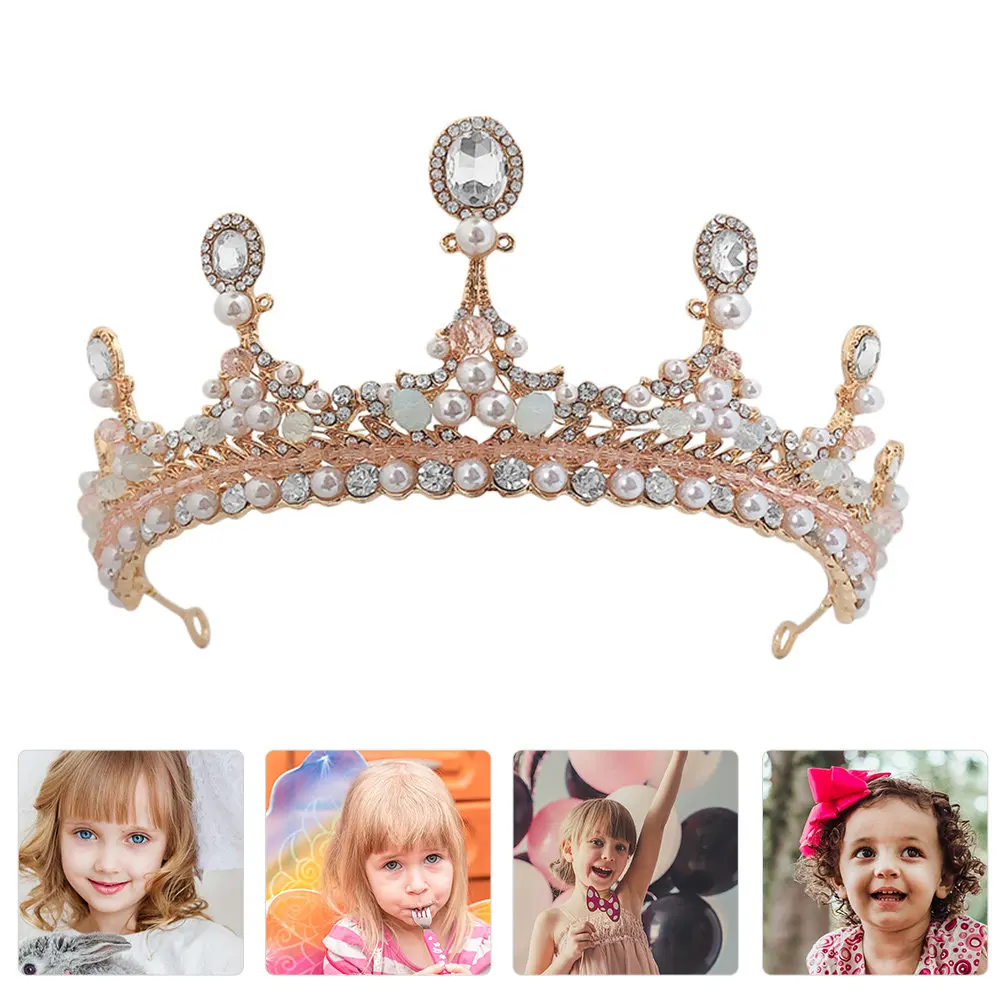 Детская корона с жемчугом и кристаллами, повязка на голову для девочек со стразами, элегантная тиара для дня рождения, обруч для волос для девочек
Детская корона с жемчугом и кристаллами, повязка на голову для девочек со стразами, элегантная тиара для дня рождения, обруч для волос для девочек