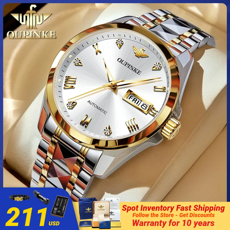 OUPINKE 3171 Simplicity Watch for Men Japan Imported Automatic Mechanical Watches Tungsten steel Strap Dual Calendar Watch Man
OUPINKE 3171 Simplicity Watch for Men Japan Imported Automatic Mechanical Watches Tungsten steel Strap Dual Calendar Watch Man