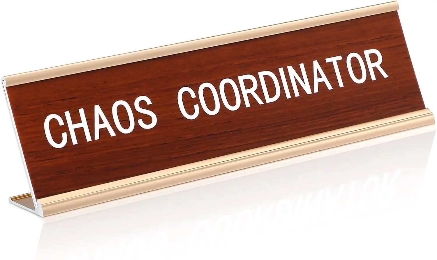 Funny Desk Sign for Office - Chaos Coordinator Nameplate with Humorous Phrase, 8 x 2.4 Inch, Novelty Decor for Women Men
Funny Desk Sign for Office - Chaos Coordinator Nameplate with Humorous Phrase, 8 x 2.4 Inch, Novelty Decor for Women Men