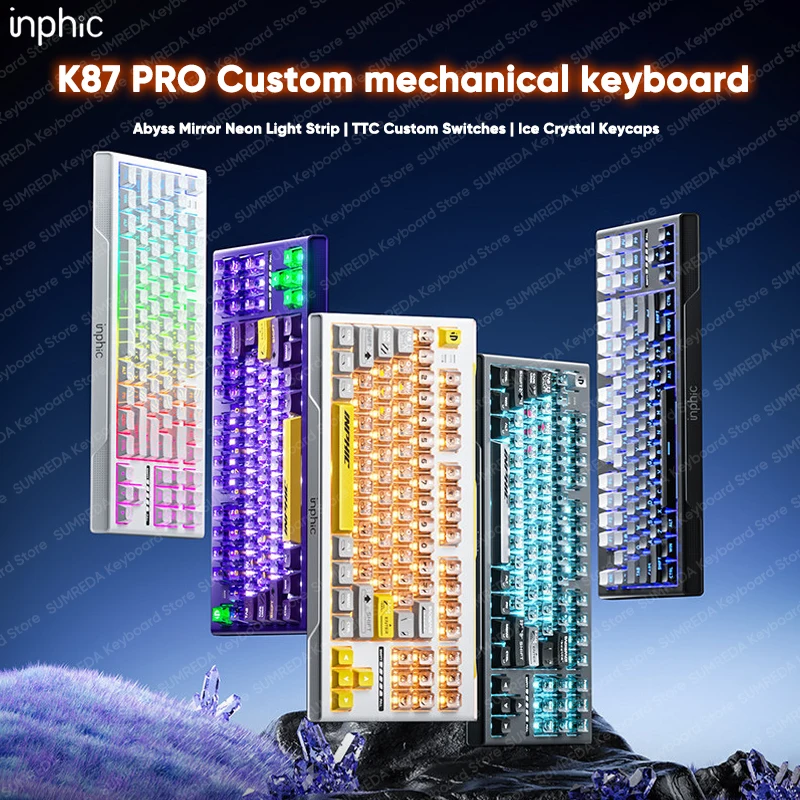 Беспроводная игровая механическая клавиатура INPHIC K87 Pro, 87 клавиш, конструкция Gasket, HotSwap, Bluetooth, 2.4G, проводная, для киберспорта и офиса
Беспроводная игровая механическая клавиатура INPHIC K87 Pro, 87 клавиш, конструкция Gasket, HotSwap, Bluetooth, 2.4G, проводная, для киберспорта и офиса
