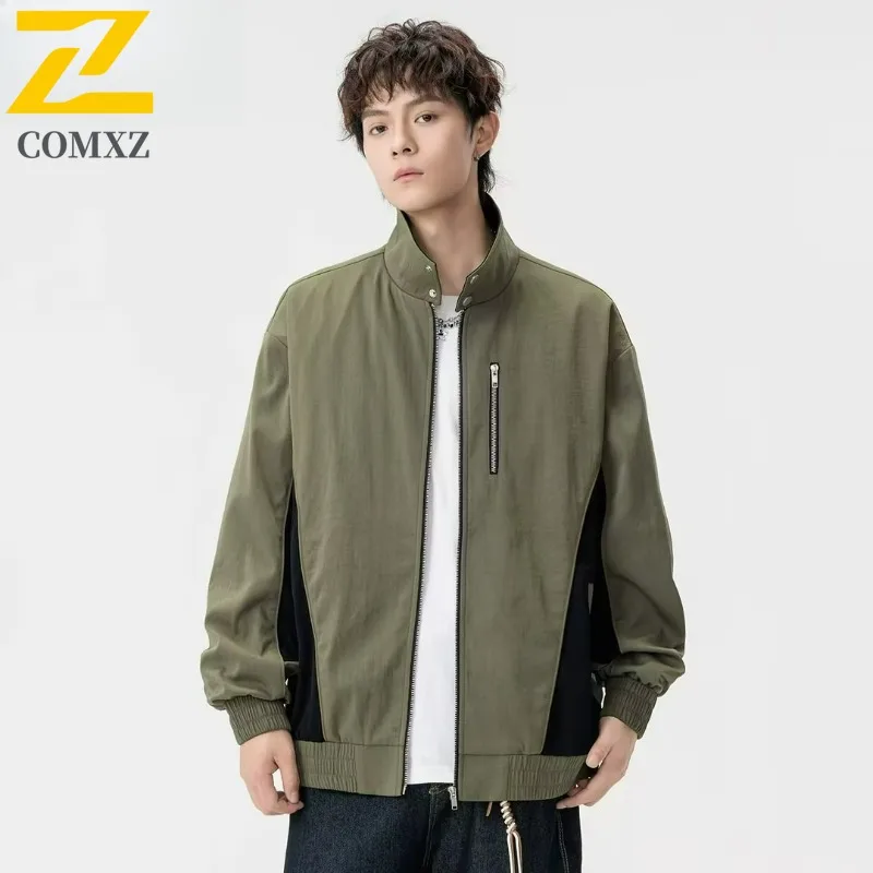 COMXZ минималистичная уличная мужская куртка с воротником-стойкой, ветрозащитные мотоциклетные пальто для кемпинга, легкая осенняя одежда для пешего туризма, верхняя одежда
COMXZ минималистичная уличная мужская куртка с воротником-стойкой, ветрозащитные мотоциклетные пальто для кемпинга, легкая осенняя одежда для пешего туризма, верхняя одежда