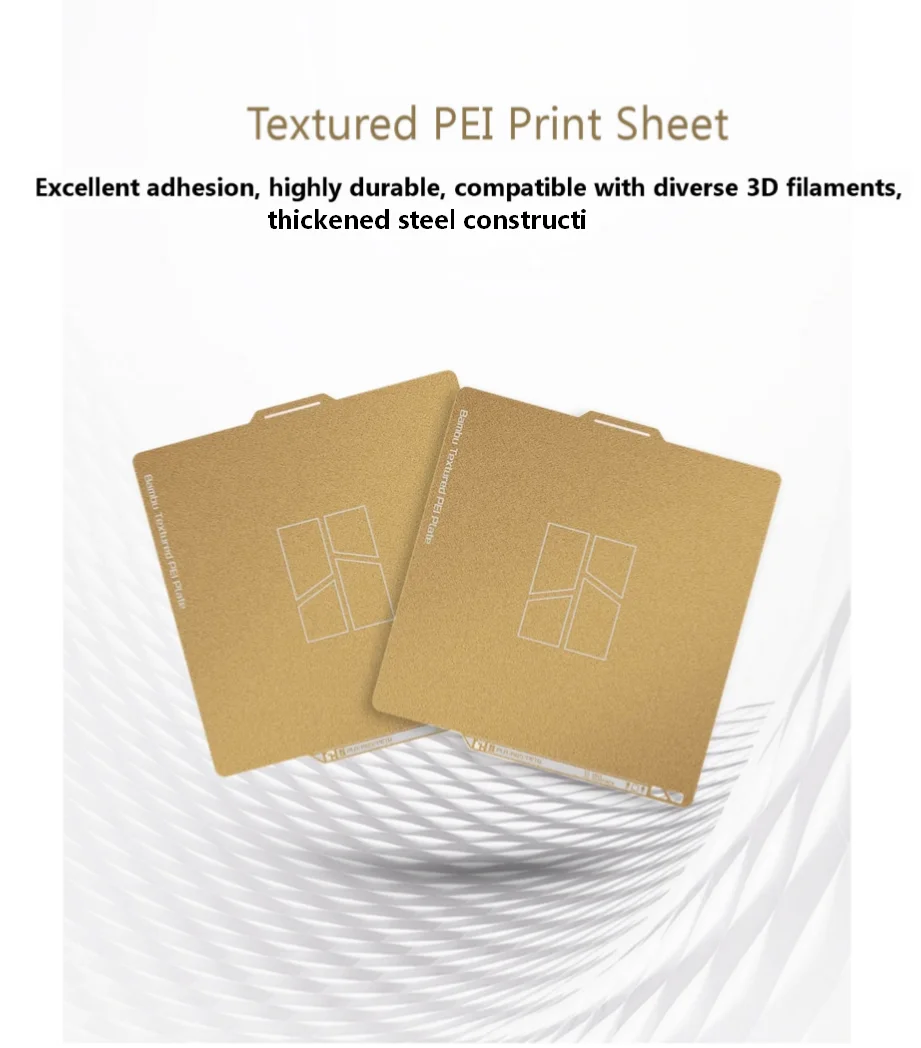 Bambu Lab Textured PEI Print & Transfer Plate, Creative Pattern 3D Printing Board, Compatible with X2D/P2S/P1/A1/X1
Bambu Lab Textured PEI Print & Transfer Plate, Creative Pattern 3D Printing Board, Compatible with X2D/P2S/P1/A1/X1