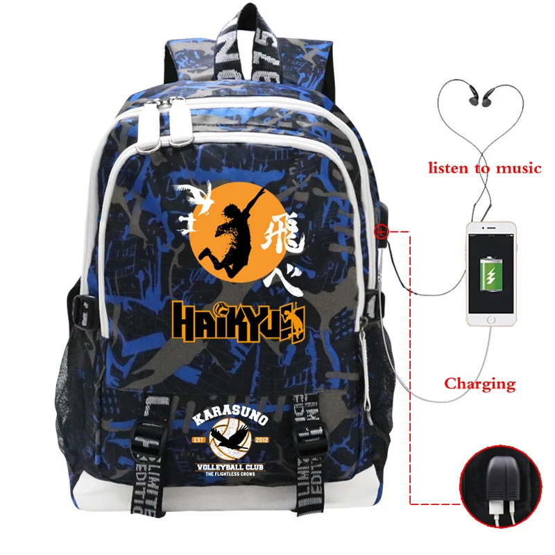 Anime Haikyuu Printed Teenager Laptop Backpack Men Canvas School Bag High Quality Student Backpack Usb Charge Fashion Schoolbag
Anime Haikyuu Printed Teenager Laptop Backpack Men Canvas School Bag High Quality Student Backpack Usb Charge Fashion Schoolbag