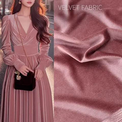 High Quality Elastic Velvet Korean Velvet Clothing Fabric Per Meter Soft Dress Cheongsam Pants Fabrics By Meter
