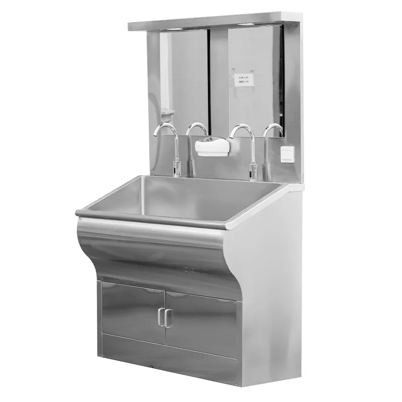 2-Person high-back operating room hand sink Foot pedal sensor hand sink SUS304 stainless steel hospital sink
2-Person high-back operating room hand sink Foot pedal sensor hand sink SUS304 stainless steel hospital sink