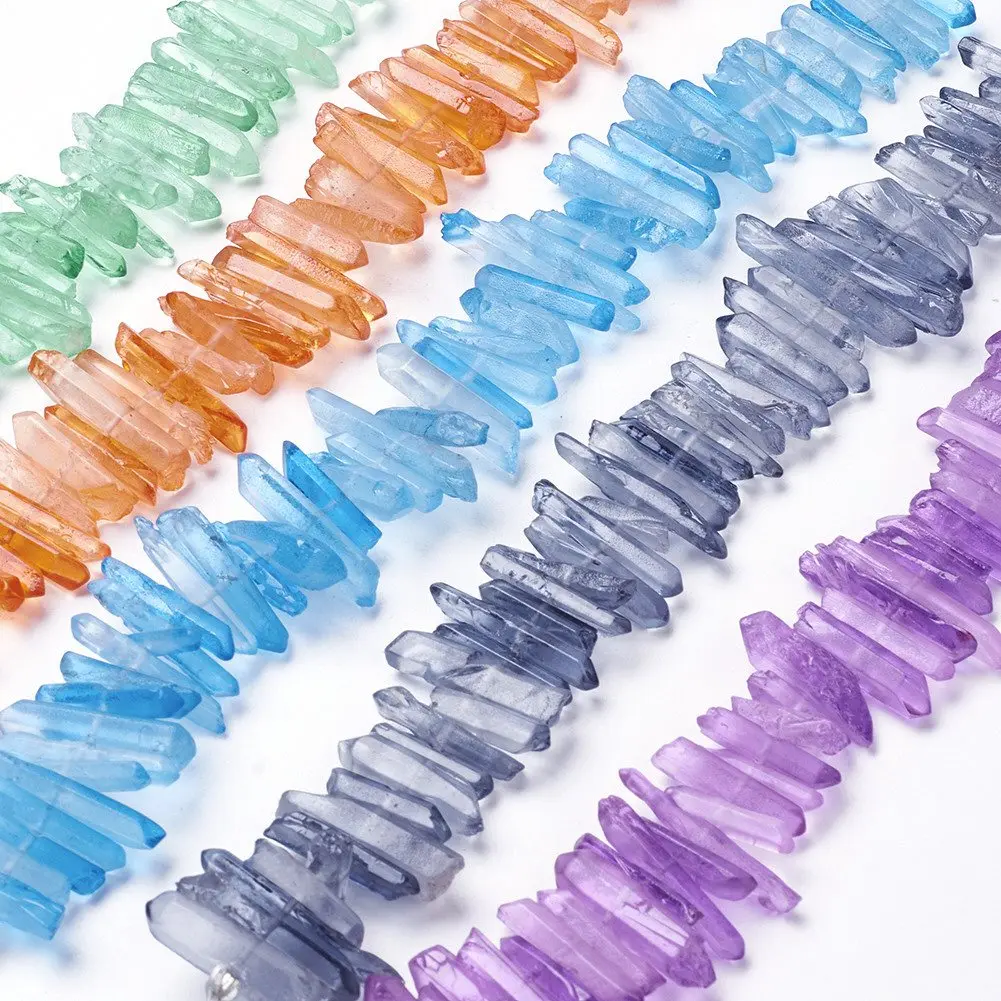 Dyed Natural Quartz Crystal Beads Irregular Pillar Stone Beads For Jewelry Making Necklace Earring Accessories 15~30x4~8x4~7mm
Dyed Natural Quartz Crystal Beads Irregular Pillar Stone Beads For Jewelry Making Necklace Earring Accessories 15~30x4~8x4~7mm