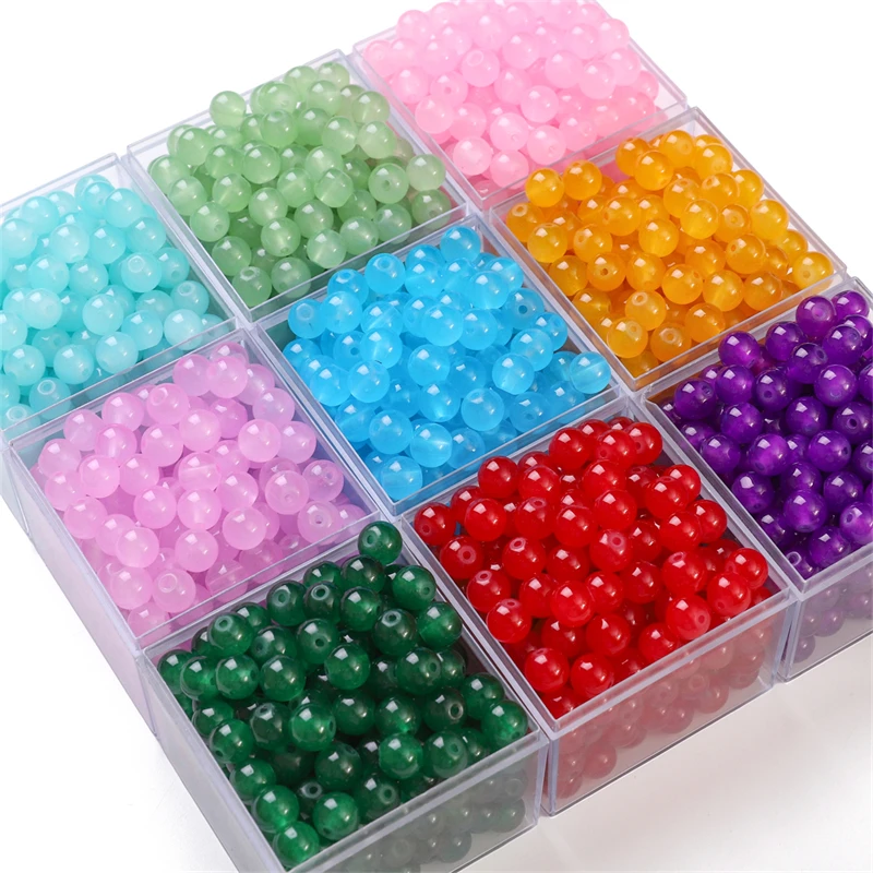 50pcs 6/8mm Glass Jelly Solid Color Imitation Jade Round Beads Loose Beads DIY Handmade Necklace Bracelet Bead Jewelry Accessory
50pcs 6/8mm Glass Jelly Solid Color Imitation Jade Round Beads Loose Beads DIY Handmade Necklace Bracelet Bead Jewelry Accessory