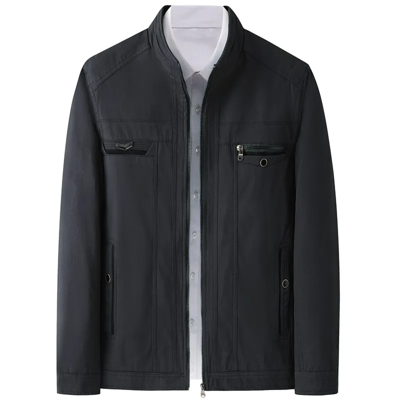 Men's Casual Cotton Jacket Autumn Spring Pure Cotton Stand Collar Coat Loose Fit Windproof Zipper Closure Color
Men's Casual Cotton Jacket Autumn Spring Pure Cotton Stand Collar Coat Loose Fit Windproof Zipper Closure Color