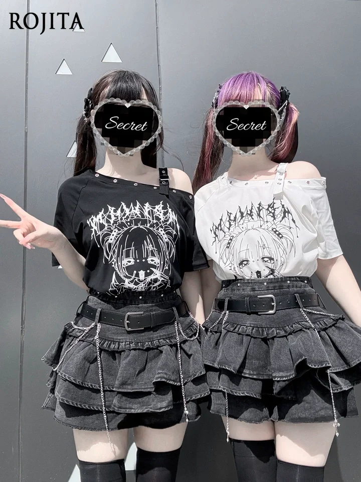 Off-shoulder Short Sleeve Top White Oversized Japanese Subculture Cute Cosplay Women's T-shirts Harajuku Y2k Aesthetic Tee
Off-shoulder Short Sleeve Top White Oversized Japanese Subculture Cute Cosplay Women's T-shirts Harajuku Y2k Aesthetic Tee