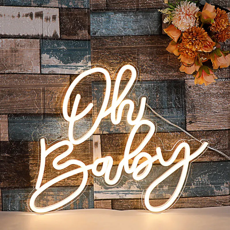 43*31 cm Oh Baby Led Neon Sign for Birthday Party Decor Happy Birthday Neon Light Lets Party Home Hanging Decor
43*31 cm Oh Baby Led Neon Sign for Birthday Party Decor Happy Birthday Neon Light Lets Party Home Hanging Decor