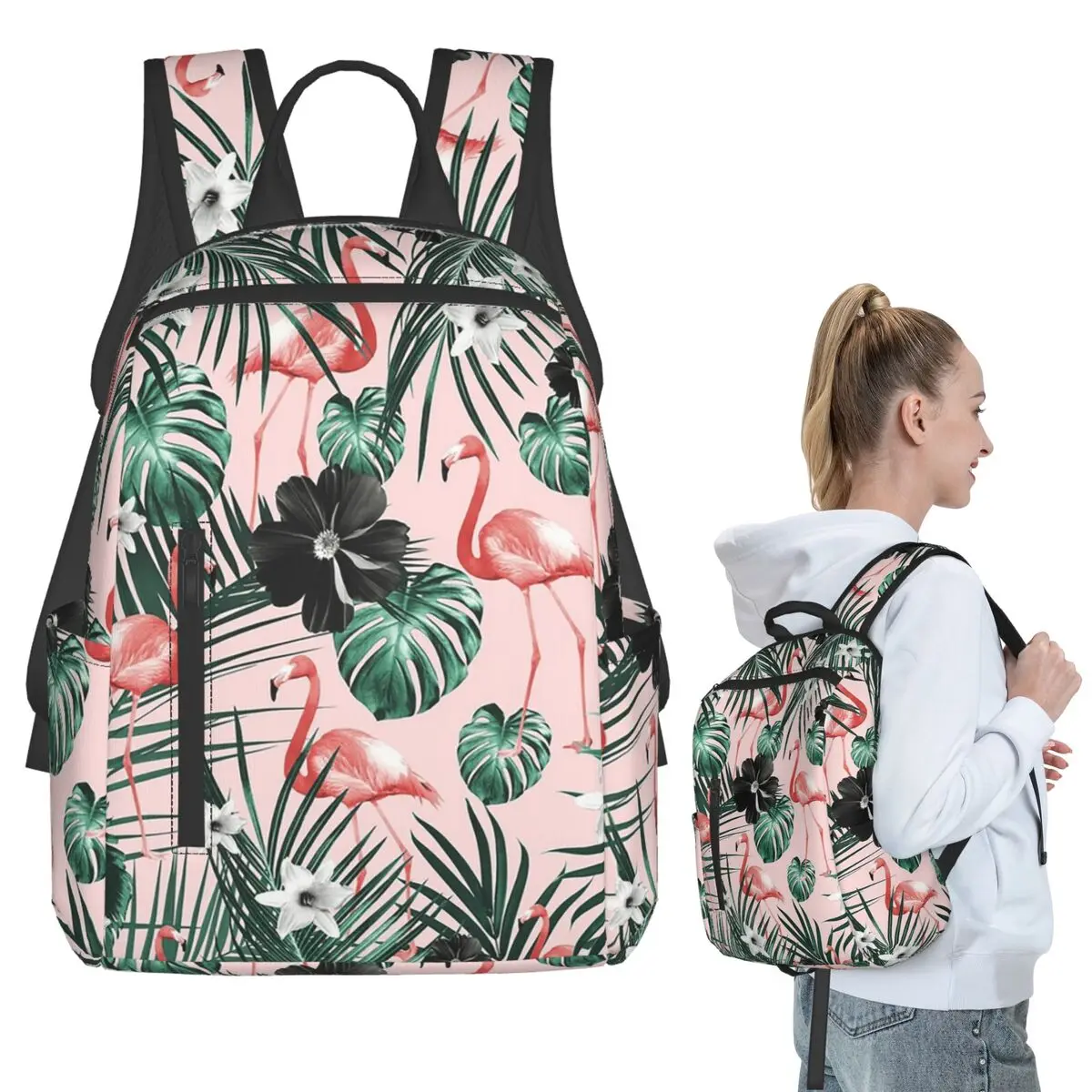 Vintage Flamingo And Tropical Plant Backpack Student BookBag Children School Bag Laptop Shoulder Bags Men Women
Vintage Flamingo And Tropical Plant Backpack Student BookBag Children School Bag Laptop Shoulder Bags Men Women