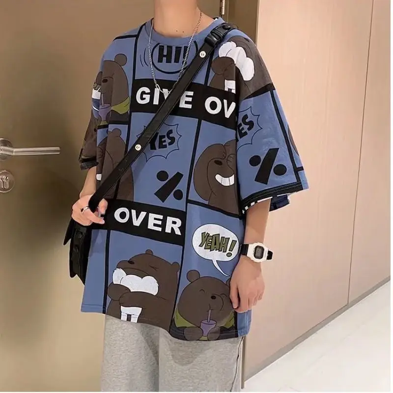 Fashion O-Neck Loose Letter Printed T-Shirt Men's Clothing 2023 Summer New Oversized Casual Pullovers All-match Tee Shirt
Fashion O-Neck Loose Letter Printed T-Shirt Men's Clothing 2023 Summer New Oversized Casual Pullovers All-match Tee Shirt