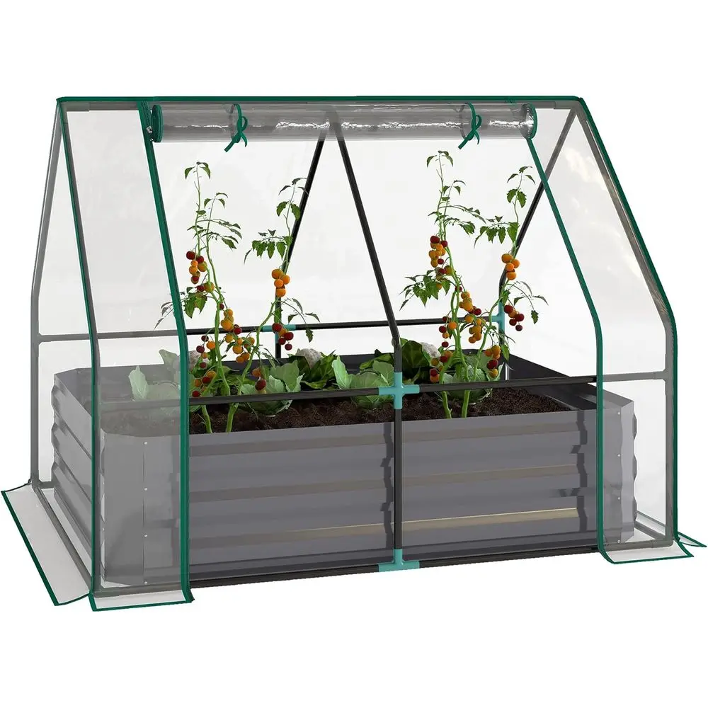 3-tier Galvanized Metal Planter Box with Mini Greenhouse, Ideal for Patio, Balcony, and Gardening
3-tier Galvanized Metal Planter Box with Mini Greenhouse, Ideal for Patio, Balcony, and Gardening