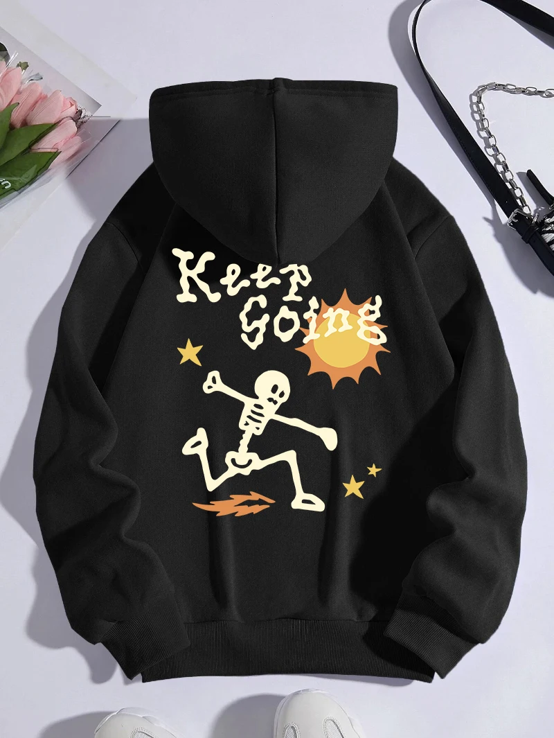 Keep Going Hoodies Men Women Cartoon Skeleton Man Printing Sweatshirt Fleece Comfortable Pocket Pullover Winter Casual Clothes
Keep Going Hoodies Men Women Cartoon Skeleton Man Printing Sweatshirt Fleece Comfortable Pocket Pullover Winter Casual Clothes