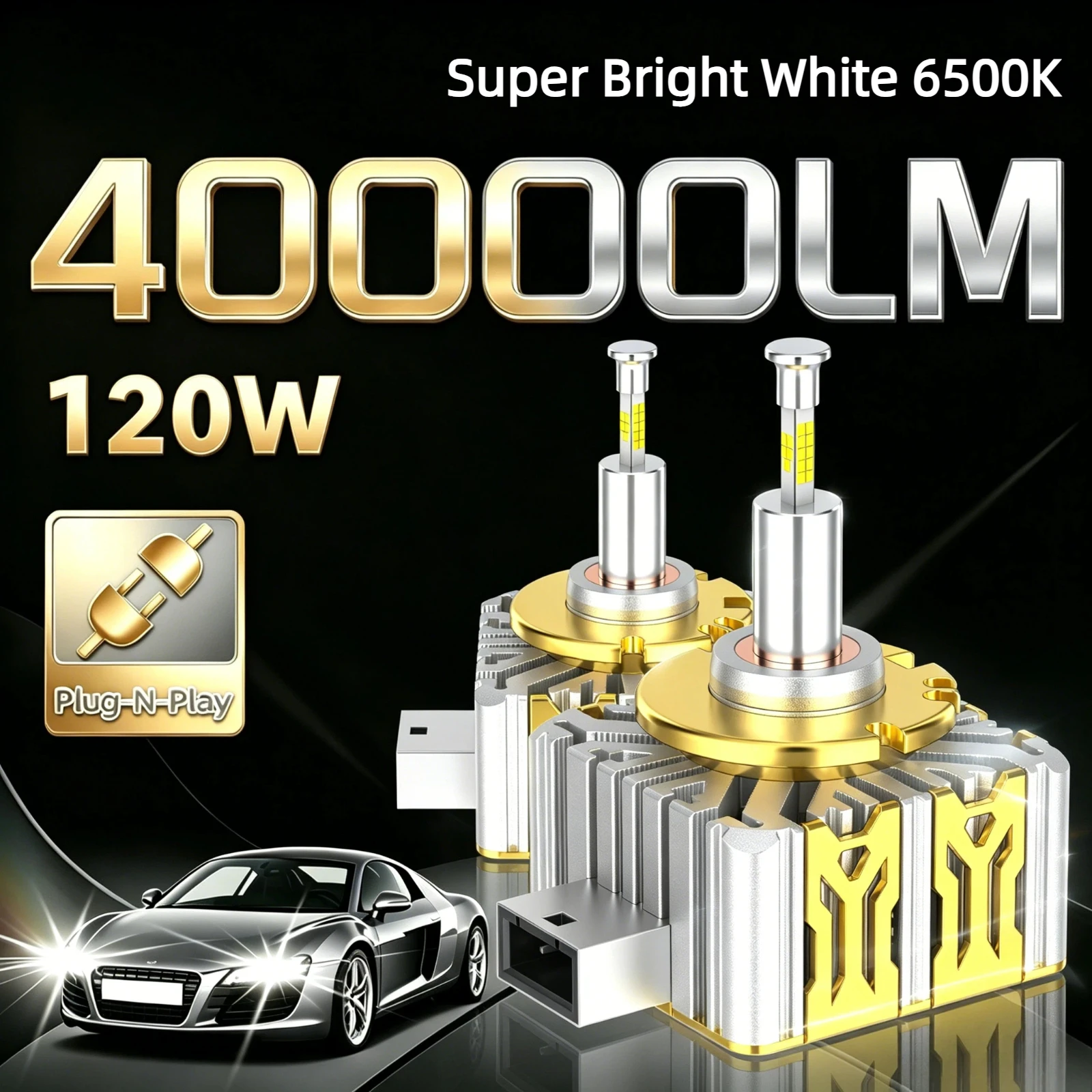 D1S D3S LED Bulbs Canbus 360 HID D2S D4S 1800FT car lights 12V 120W Super Bright 40000LM 6500K 1:1 Xenon headlight bulbs 6500K
D1S D3S LED Bulbs Canbus 360 HID D2S D4S 1800FT car lights 12V 120W Super Bright 40000LM 6500K 1:1 Xenon headlight bulbs 6500K