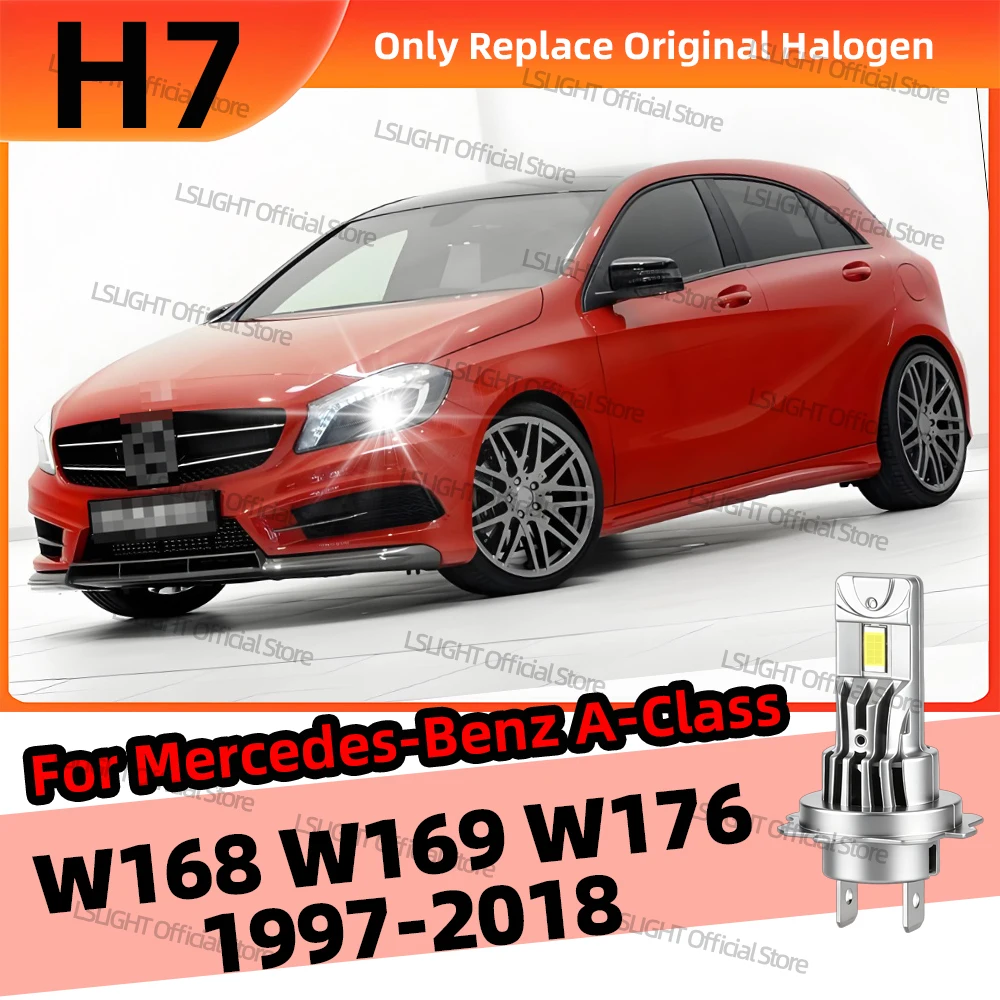 2x LED H7 Headlight Bulbs 30000LM Wireless For Mercedes-Benz A-Class W168 W169 W176 1997-2004 2005 2006 2007 2008-2012 2013-2018
2x LED H7 Headlight Bulbs 30000LM Wireless For Mercedes-Benz A-Class W168 W169 W176 1997-2004 2005 2006 2007 2008-2012 2013-2018
