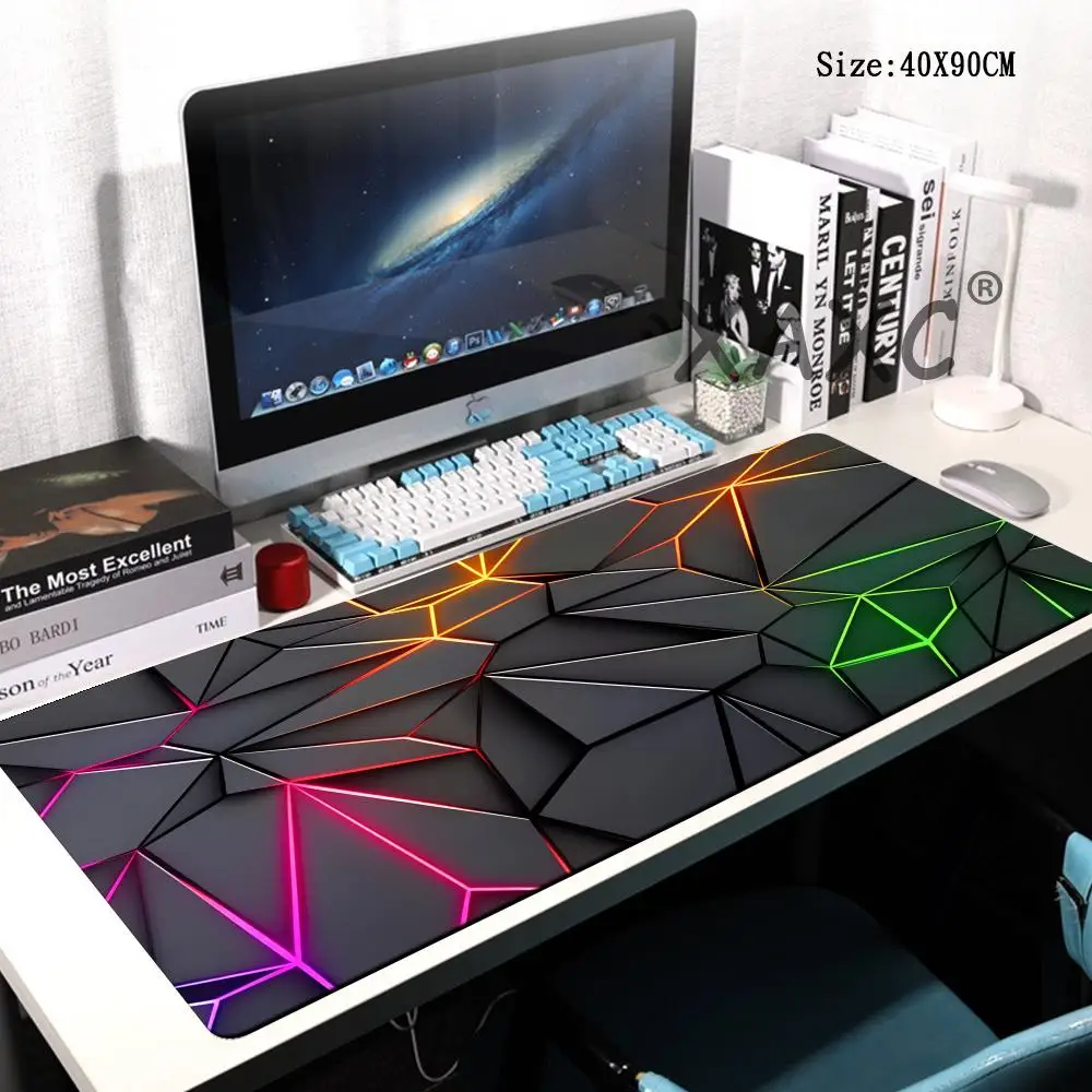 HYBXAXC Blue Gradient Design overlock Mouse Pad Computer Laptop Pad Game Console Pad Desk accessories Keyboard Mouse Pad