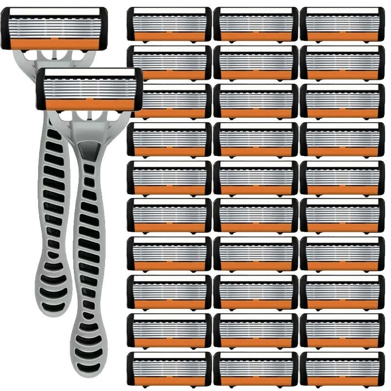 Мужские лезвия для бритья, кассеты для бритья, 6-слойные бритвы из нержавеющей стали, машина для бороды, безопасная бритва для мужчин
Мужские лезвия для бритья, кассеты для бритья, 6-слойные бритвы из нержавеющей стали, машина для бороды, безопасная бритва для мужчин