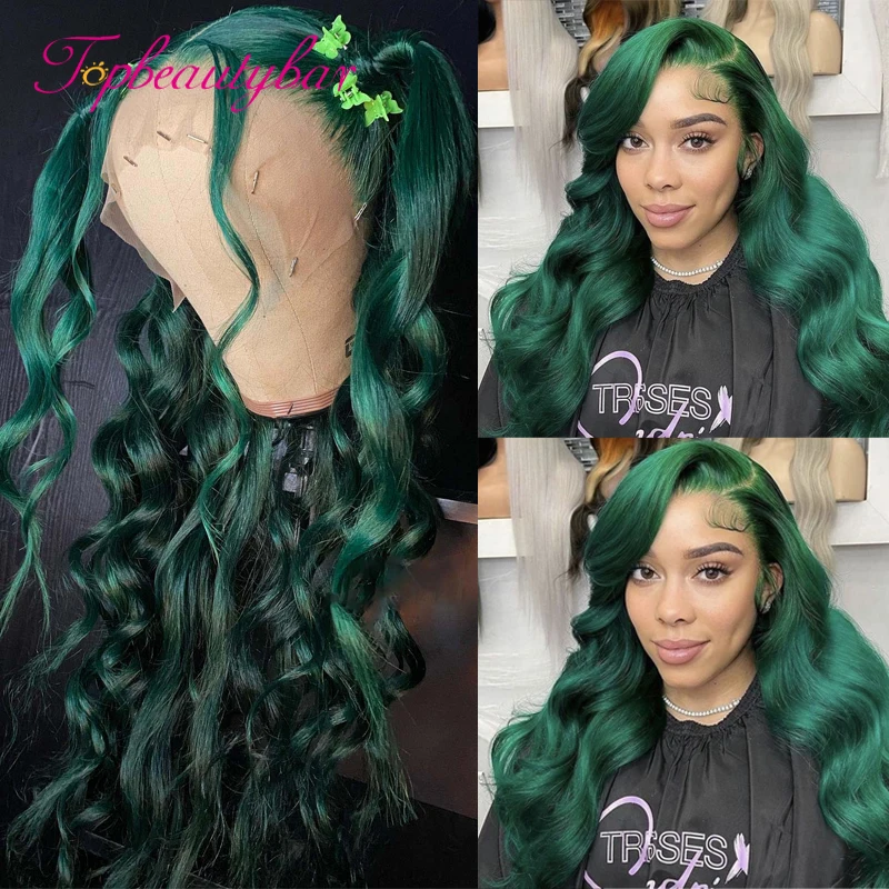 Green Wig Human Hair Dark Green Colored 13x4 Lace Front Human Hair Wigs 180 Density for Women Peruvian Remy Body Wave
Green Wig Human Hair Dark Green Colored 13x4 Lace Front Human Hair Wigs 180 Density for Women Peruvian Remy Body Wave
