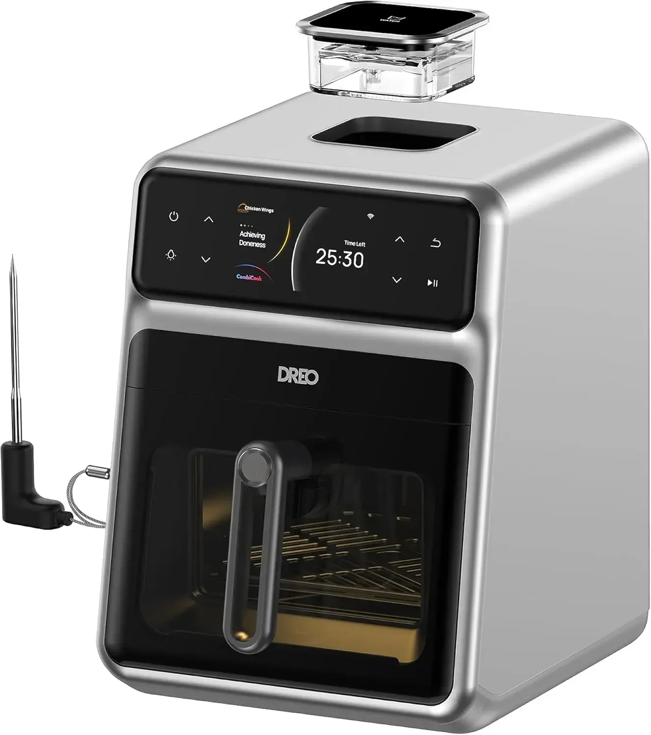 ChefMaker Combi Fryer, Cook like a pro with just the press of a button, Smart Air Fryer Cooker with Cook probe, Water Atomizer
ChefMaker Combi Fryer, Cook like a pro with just the press of a button, Smart Air Fryer Cooker with Cook probe, Water Atomizer