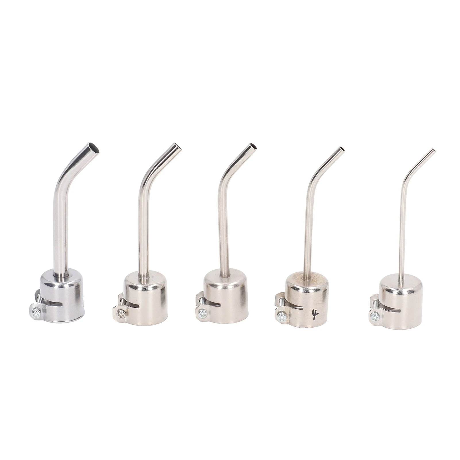 5Pcs Heat Gun Nozzle Aluminum Alloy Curved Hot Air Nozzle Tip Soldering Station Accessory for 850
5Pcs Heat Gun Nozzle Aluminum Alloy Curved Hot Air Nozzle Tip Soldering Station Accessory for 850