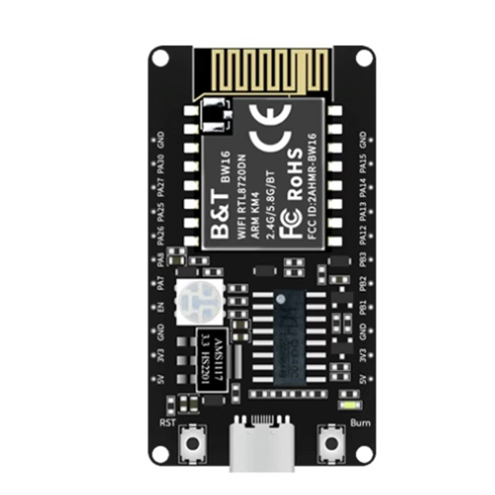 ГОРЯЧАЯ плата разработки BW16-Kit RTL8720DN Двухдиапазонный Wi-Fi маломощный модуль Bluetooth BLE Интерфейс Type-C
ГОРЯЧАЯ плата разработки BW16-Kit RTL8720DN Двухдиапазонный Wi-Fi маломощный модуль Bluetooth BLE Интерфейс Type-C