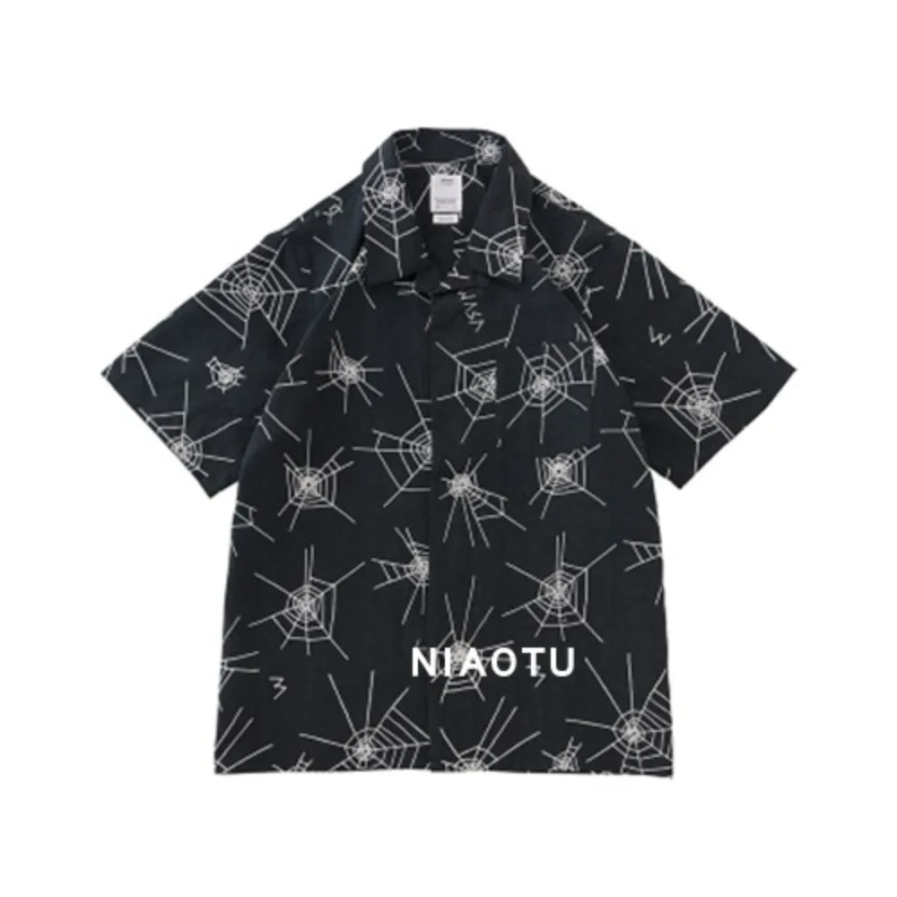 NIOOTU 19SS Spring Summer New Summer Hawaii Spider Web Short Sleeved Shirt Nakamura Men Shirts
NIOOTU 19SS Spring Summer New Summer Hawaii Spider Web Short Sleeved Shirt Nakamura Men Shirts