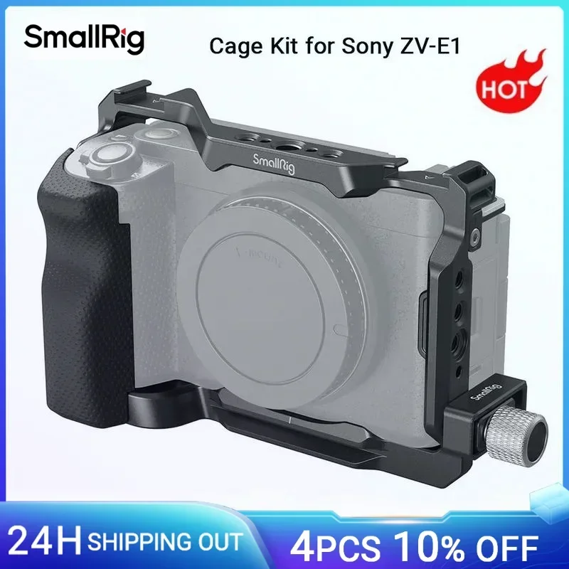 SmallRig ZV-E1 Cage Kit with Silicone Grip & Cable Clamp for Case for Sony ZV-E1 w Quick Release Plate for Arca-Type 4257
SmallRig ZV-E1 Cage Kit with Silicone Grip & Cable Clamp for Case for Sony ZV-E1 w Quick Release Plate for Arca-Type 4257