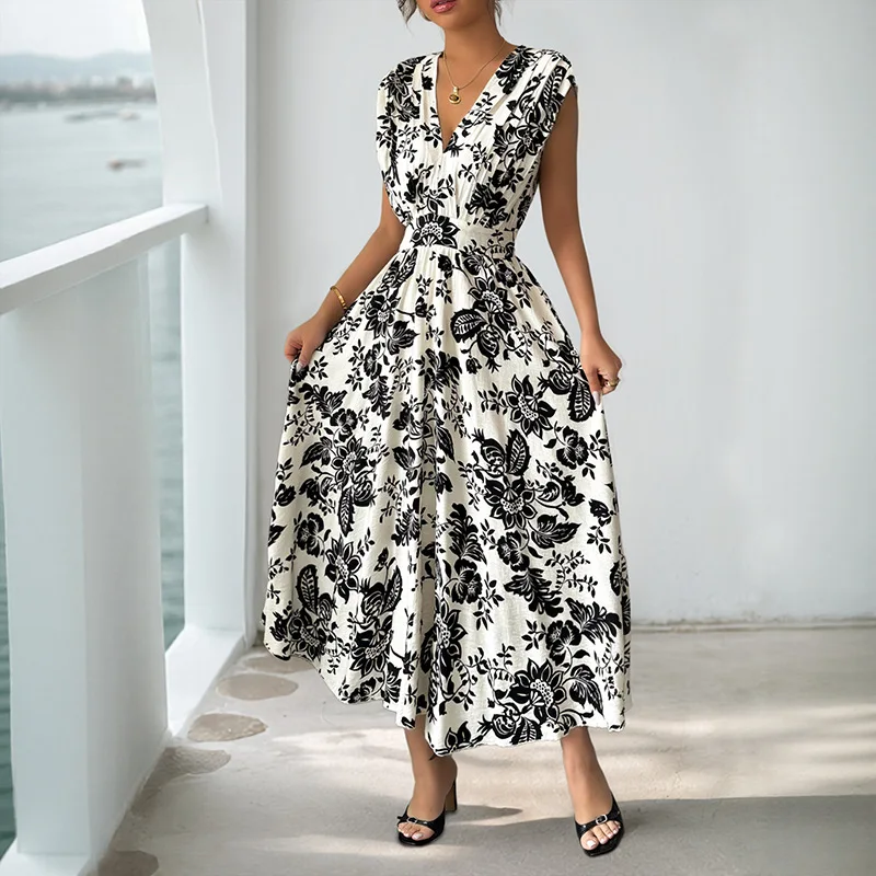 Dress Women Long Dresses A Line Vestidos Print Floral V Neck Sleeveless Elegant Beach Y2k Streetwear Party Night Work 2025
Dress Women Long Dresses A Line Vestidos Print Floral V Neck Sleeveless Elegant Beach Y2k Streetwear Party Night Work 2025